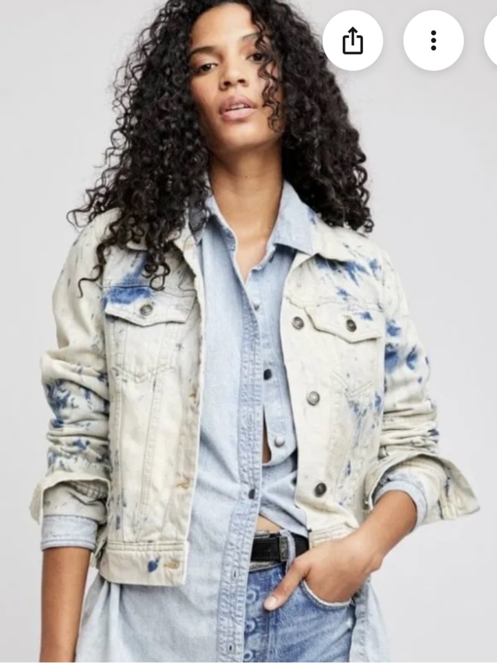 Free People Rumours bleach wash Jean jacket